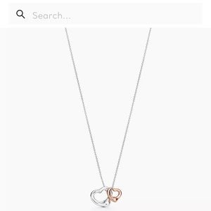 NWT Tiffany & Co Elsa Peretti silver/gold heart necklace